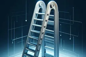 アイキャッチ　スライド脚立イラスト